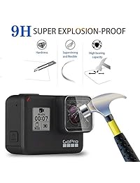 Diruite - Protector de pantalla para GoPro Hero 7 (solo Hero HD negro (2018) Hero 6 Hero 5, vidrio templado ultra delgado, reemplazo de garantía permanente)