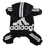 Scheppend Original Adidog Pet Clothes for Dog Cat Puppy Hoodies Coat Doggie Winter Sweatshirt Warm Sweater Dog Outfits, Black XX-Large