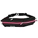 Fitletic Neo II Womens Running Belt | Patented Zero Bounce Design for Running, Walking, Cycling, Workout, Travel | Double Pouch Jogging Belt, Black & Pink | N02-08