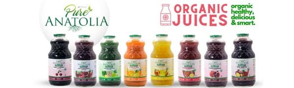 ORGANIC YELLOW DETOX JUICE BY PURE ANATOLIA – USDA ORGANIC, GLUTEN FREE, VEGAN, NO PRESERVATIVES, NON GMO- REUSABLE 1 GLASS BOTTLE OF 32 FL OZ.
