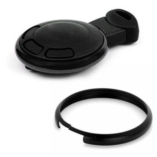 Astra Depot Black Aluminum Smart Key Fob Ring Rim Trim Cover Replacement for Mini Cooper