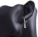 925 Sterling Silver Bali Inspired Gemstone/Shell Celtic Design Teardrop Dangle Earrings