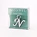 MONNEL Z-334 Letter N Keychain Thick and Simple with Creative Packaging Design Box