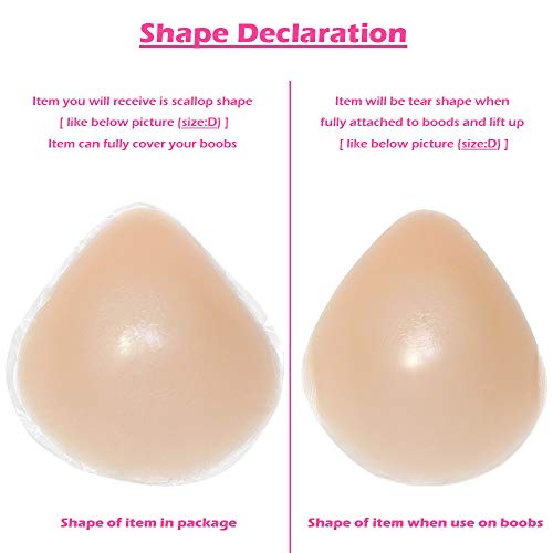 MIILYE Breast Lifting Gel Tape, [Skin-friendly] Reusable Nipple Cover Pasties Lift Adhesive Petal Stick for Cup B(32C,34B,36B,38A), Soft Silicone (Size:B) - Thumbnail 4