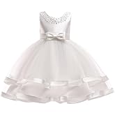 Baby Girl Pageant Tulle Dress Princess Dress Bowknot Tutu Gown Flower Wedding Dresses