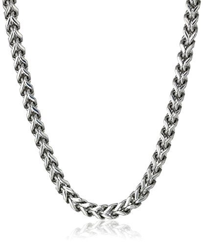 Men's Stainless Steel 6mm Foxtail Chain Necklace, 22"