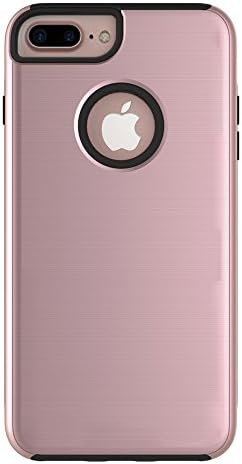iPhone 7 Plus Case, Ranbio Shock Absorbing Heavy Duty Protection Rugged Dual Layer Case while Compatible with iPhone 6/6S Plus 5.5 Inch (Rose Gold)