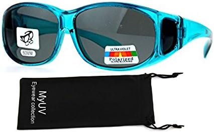 Women's Polarized Fit Over Oval Sunglasses Wear Over Prescription Glasses Size Medium