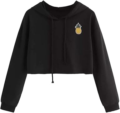 pineapple cropped hoodie