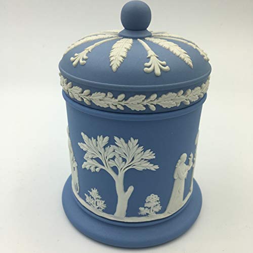 1 VINTAGE+WEDGWOOD+JASPERWARE+CONTAINER+TOBACCO