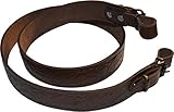 TOTAL SALE! Real Leather Gun Sling Strap with Embossed Acorn Design for Shooting Sport, Hunting – Adjustable 2 Point Shotgun Cord - Guaranteed Excellent Quality
