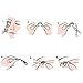 KLOUD City® 3 Pairs Different Deluxe Party Stage Feather False Eyelashes Eye Lashes