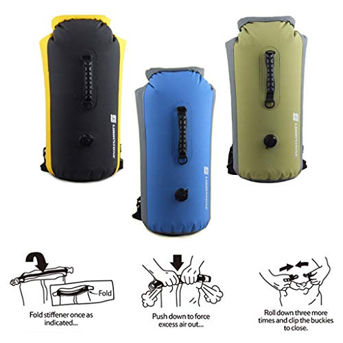 Transser Dry Bag, 60L Waterproof Sacks, Roll Top Dry Compression Sack Keeps Gear Dry for Kayaking, Beach, Rafting, Boating, Outdoor, Camping, Hiking, Camping and Fishing