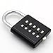 MIONI 10 Digit Push Button Combination Padlock, 5 Digit Locking Mechanism,Blue (2 Black)