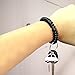 GOLF Pack of 12 Black Color Stretchable Plastic Bracelet Wrist Coil Wrist band Key Ring Chain Holder Tag