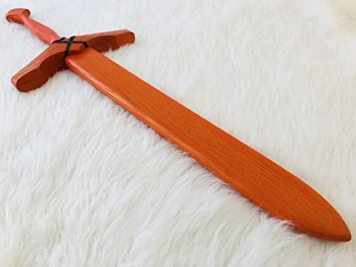 Oak Play Sword - Medium - Wooden - Flame Orange