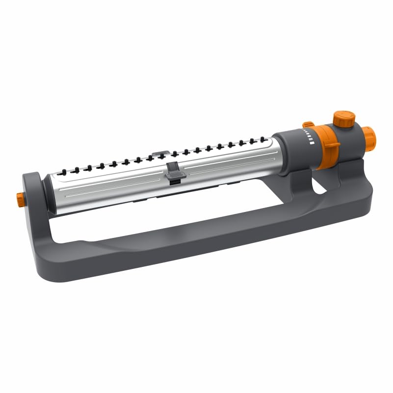 Lawn Sprinkler, Oscillating Sprinkler for Yard, 3-Way Adjustable with 18 Precision Nozzle for Garden, Small Areas, Garss, Outside Heavy Weight Base