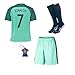 Soccer Kids 2016-2017 Portugal Away Football Soccer Kits Jersey Short Sleeve & Shorts & Socks & Key Chain 3-14 Years (RONALDO 7, 9-10 years )
