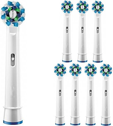 Wimion Generic Replacement Electric Toothbrush Heads FlexiSoft for Oral-B Braun, Dual Clean Electric Toothbrushes, 3D Excel, Advance Power, Professional Care, Smart Series, Pro Health, Triumph (8 pcs)