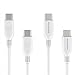 USB Type C Cable, RAVPower USB C Cable 2 Pack (3ft, 6ft) Fast Charger Cord for Samsung Galaxy S9 Note 8 S8 Plus, LG G6 G5 V30 V20, Google Pixel, Moto Z2, Nintendo Switch, New Macbook and More (White)