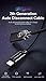 mcdodo Upgraded Power Off/On Smart LED Auto Disconnect Nylon Braided Sync Charge USB Data 4FT/1.2M Cable Compatible iPhone 14/13/12/11 Pro Max (2 Pack Black, 4FT)