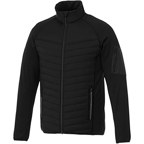 Elevate Mens Banff Hybrid Insulated Jacket (XL) (Solid Black) - Thumbnail 4