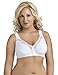 Exquisite Form 5100531 Women's FULLY Wireless Cotton Back & Posture Support Bra with Front Closure & Lace