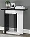 Monarch Specialties Glossy White/Black Hall Console Accent Table, 32-Inch