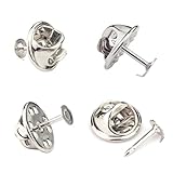 Jmkcoz 50pcs Tie Tacks Blank Pins with Clutch Back for Crafting Jewellery Buckle