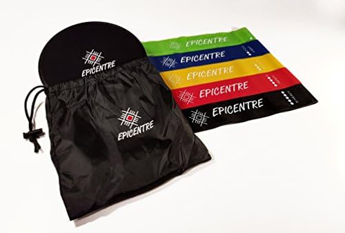 Epicentre Resistance Bands Exercise Bands and 2 x Dual Sided Gliding Discs Core Sliders