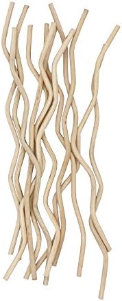 jecengs 100Pcs White Wavy Rattan Reeds Fragrance Diffuser Replacement Refill Sticks 7 inch(177mm) 3.5mm (100)