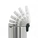 Brabantia New Icon Step Trash Can (1.3 Gal/White) Soft Closing Kitchen Garbage/Recycling Can with Removable Bucket