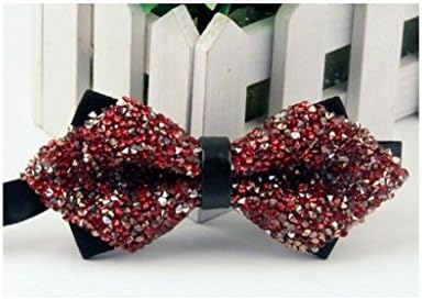 Luxury Men's Rhinestone Bow Tie Shape Corner Wedding Bridegroom Tie for Men (9)