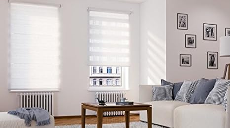 Duo Blind Length 170 Cm Roller Blinds White With Closed Case