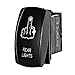 STVMotorsports Laser Blue Rocker Switch REAR LIGHTS (MIDDLE FINGER) 20A 12V ON/OFF LED Lighted for Car Truck Boat ATV UTV