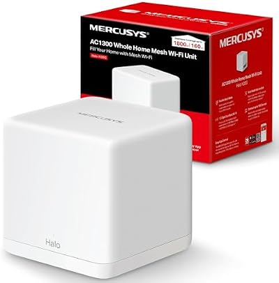 MERCUSYS Halo H30G Mesh Wi-Fi System 1-Pack Whole Home Coverage Up to 1800 sq ft