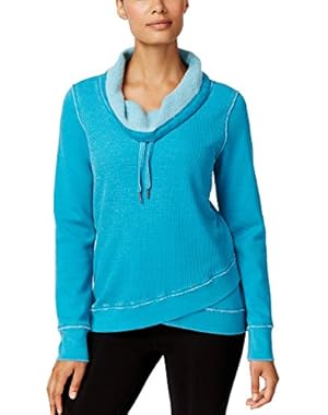 Calvin Klein Performance Women's Cowl-Neck Asymmetrical Hem Top