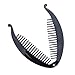 Two Pack! Tortoise and Black 5 Inch Banana Clip Hair Clincher Rounded Edges Hair Comb