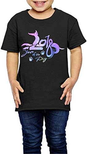 2018 Year Of The Dog Paw Boys' Girls' Cotton Short Sleeve T-Shirt 5-6 Toddler