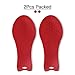 MSY BIGSUNNY Silicone Spoon Rests, Cooking Utensils Holder for Kitchen (2, Red-Red)