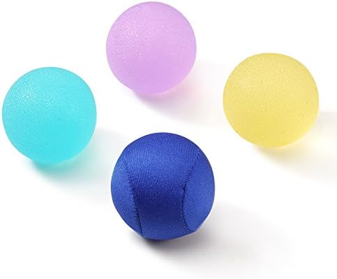 Syncyoo Therapy Hand Exercise Grip Balls Kit Squeeze Stress Relief Balls for Hand,Finger and Body Strengthening Set of 4