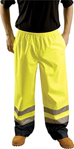 Stay Warm - Premium Breathable Rain Pants - Class 3 - X-LARGE-Hi-VIZ YELLOW