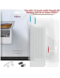 Homy - Protector de pantalla para MacBook Air de 13 pulgadas (incluye funda para teclado ultrafina de poliuretano termoplástico y funda deslizante antiespía)