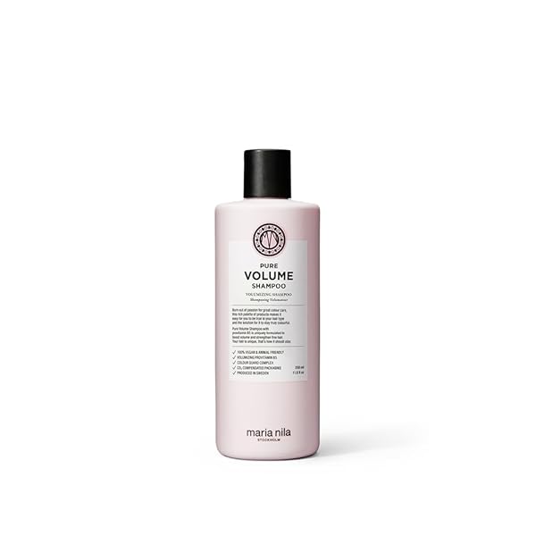 MARIA NILA PURE VOLUME, SHAMPOO 11.8 FL OZ, VITAMIN B5 GIVES VOLUME TO THIN & FINE HAIR, 100% VEGAN & SULFATE/PARABEN FREE