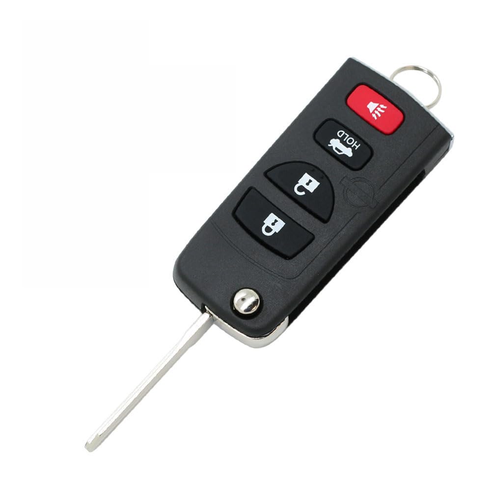 BROVACS Modified Upgraded Flip Key Shell Compatible with NISSAN INFINITI 4 Button Keyless Entry Remote Key Case Fob SS911