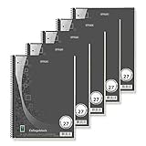 Stylex 43877-P5-5x Spiral-Bound Notepad Ruled DIN