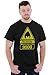 Warning Power Level Over 9000 Funny Dragon Ball Z Vegeta T-Shirt Tee, Black, Medium
