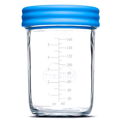 Nellam Baby Food Storage Containers - Leakproof, Airtight, Glass Jars for Freezing & Homemade Babyfood Prep - Reusable, BPA Free, 12 x 8oz Set, that is Microwave & Dishwasher Safe - Thumbnail 3