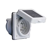 Marinco 30 Amp 125V Inlets,Square, White with Stainless Steel