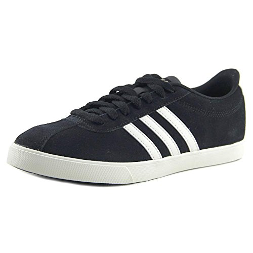 Adidas women s courtset black/chalk white/copper suede 7 b us